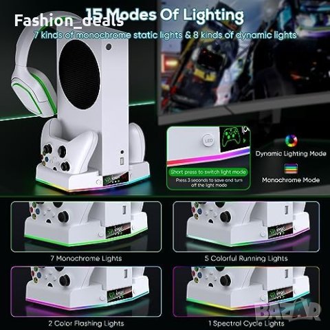 Нова Модернизирана стойка за вентилатор за Xbox Series S със зарядна станция, снимка 4 - Аксесоари - 42310589