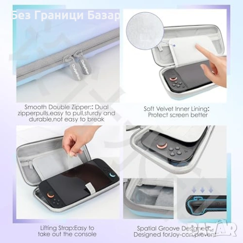 Нов Калъф Nintendo Switch 2 твърд EVA антишок, място Joy-Cons, 10 игри, снимка 6 - Друга електроника - 53685811