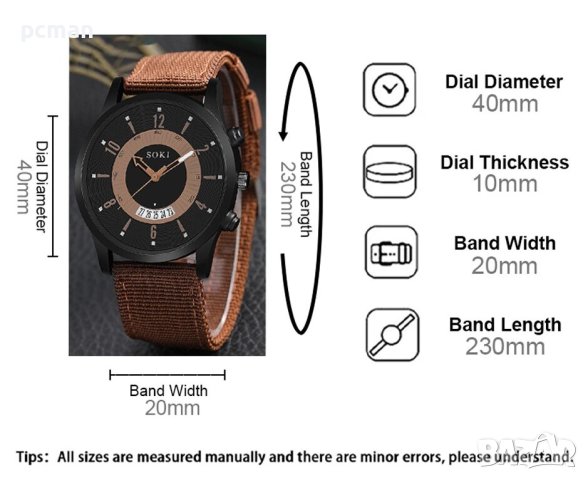 Soki CH0073 Луксозен мъжки кварцов часовник, снимка 5 - Мъжки - 41317567