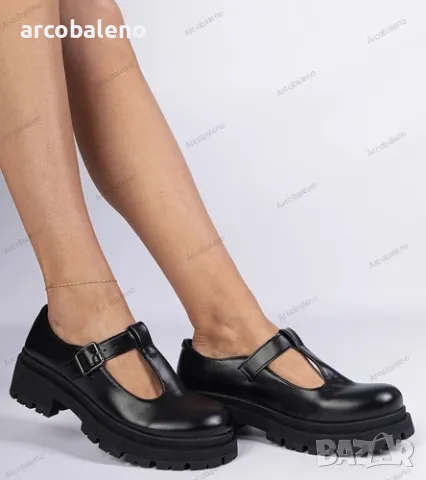 Дамски обувки на платформа от еко кожа Nella, 2цвята , снимка 8 - Дамски ежедневни обувки - 49255946