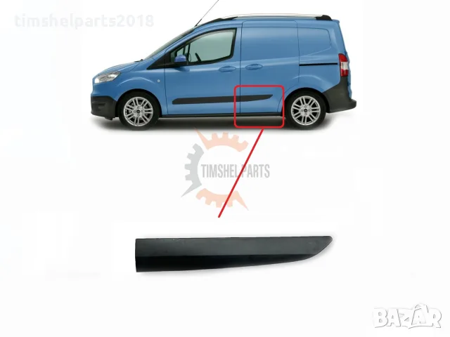 Покривна защитна лайстна, Плъзгаща врата за Ford Transit Courier MK1 2014 - Шофьорска страна