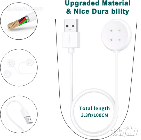 Зарядно за Google Pixel Watch 2 – USB док станция 1м, снимка 3 - Смарт гривни - 53129663