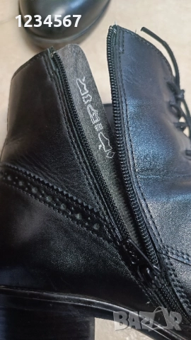 Дамски боти естествена кожа черни 39 номер, снимка 2 - Дамски боти - 52022959
