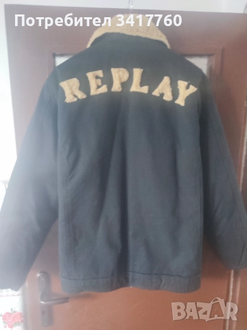Спортно черно дънково яке REPLAY. Размер М.  Ново. , снимка 2 - Спортни дрехи, екипи - 52130221
