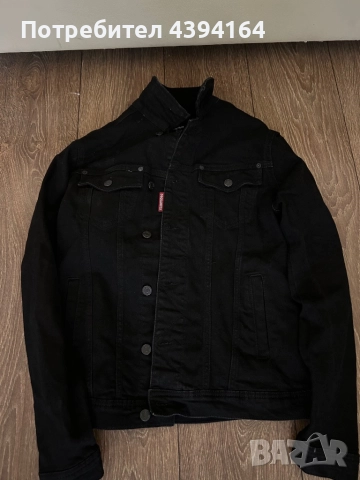 Мъжко дънково яке черно DSQ2