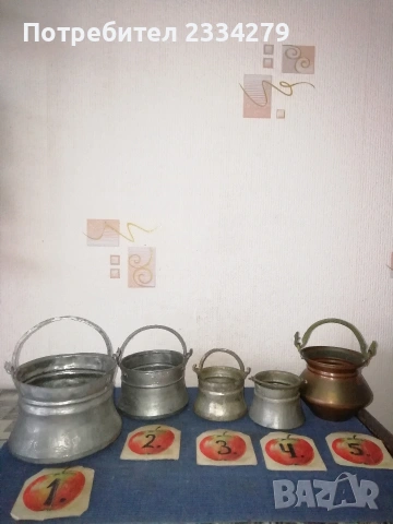 Бакърчета менци и тава, стари ръчно изработени изковани и калайдисани. , снимка 10 - Антикварни и старинни предмети - 52930081