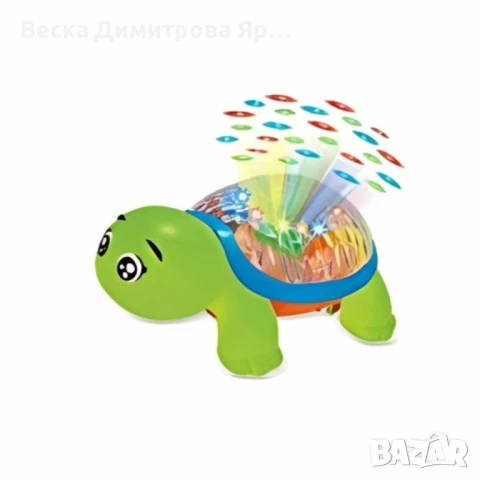 Щастлива костенурка – Детска интерактивна играчка с 3D светлини, музика и проекция