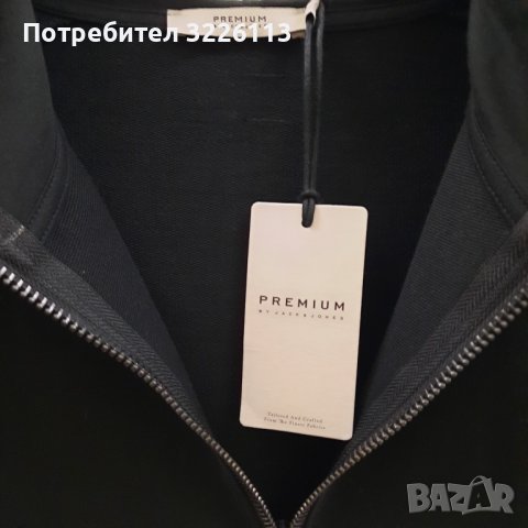 Мъжки суичър Jack & Jones, размер - L / Slim fit/. Два цвята - черно и сиво. , снимка 2 - Суичъри - 38938043