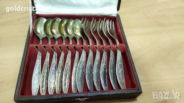 стари руски прибори за десерт вилички и лъжички 