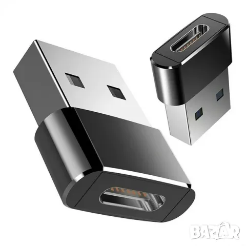 Алуминиев USB тип A мъжки към USB тип C женски адаптер