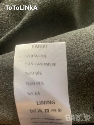 Дамско палто Кашмир и вълна в цвят графит , снимка 5 - Палта, манта - 53428268