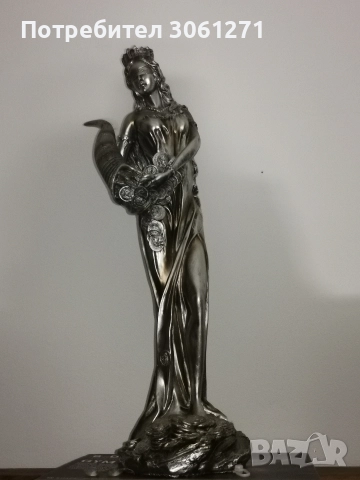 Коледа дойде. Голяма Статуетка Фортуна сребриста – 50 см., снимка 6 - Декорация за дома - 52673206