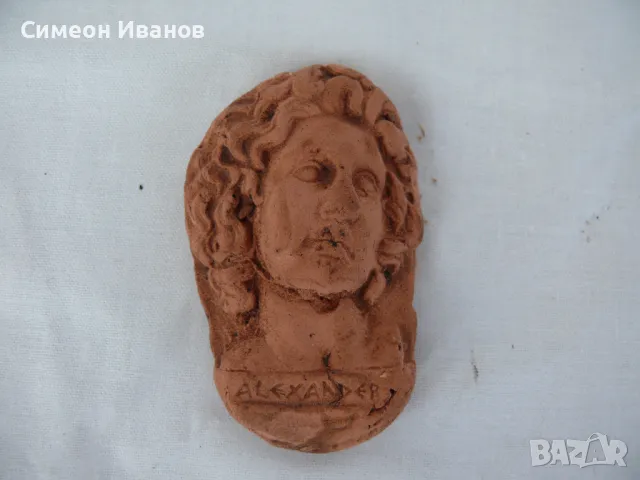 Стара керамична фигура на Александър Велики #1402, снимка 1
