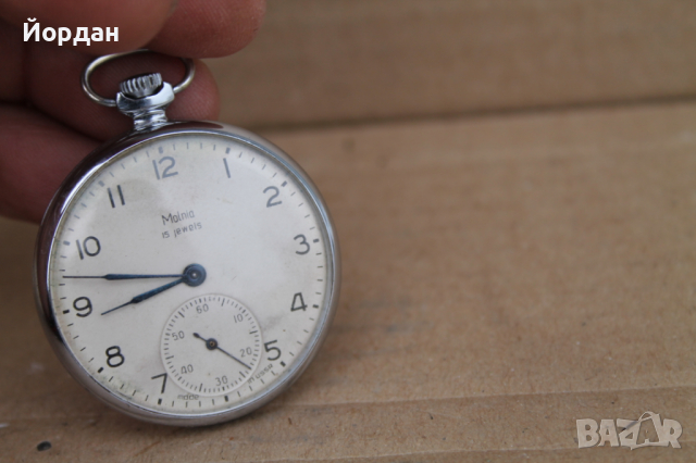 СССР джобен часовник ''Молния'' 15 камъка, снимка 8 - Антикварни и старинни предмети - 44558842