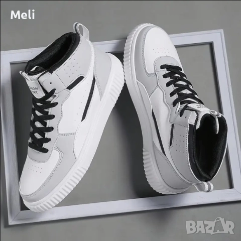 Нови спортни кецове – бяло/сиво, №43