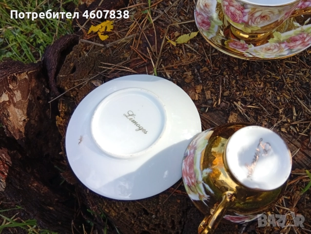Порцеланови чашки за кафе с позлата, снимка 4 - Антикварни и старинни предмети - 52349111