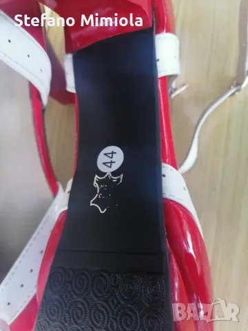 Червени обувки N 44, снимка 3 - Дамски обувки на ток - 50276826