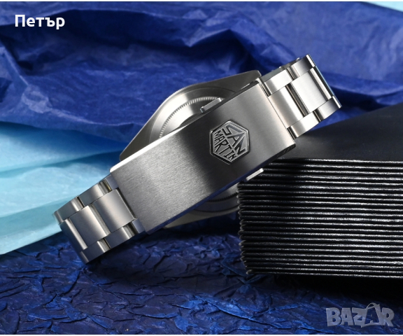 San Martin SN0121T - титаниев дайвър 300м Seiko NH35 калибър , снимка 5 - Луксозни - 44515621