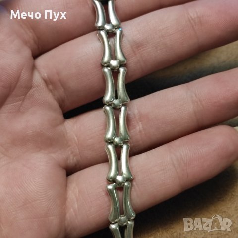 Сребърно полутвърдо колие (267), снимка 6 - Колиета, медальони, синджири - 44424383