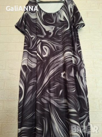 НОВА ДЪЛГА РОКЛЯ ЕФЕКТЕН ДЕСЕН 3XL-4XL, снимка 6 - Рокли - 51637469