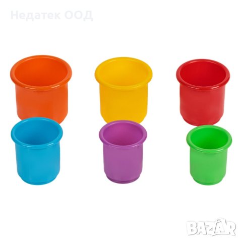 Занимателна игра,  Цветни чашки за пирамида