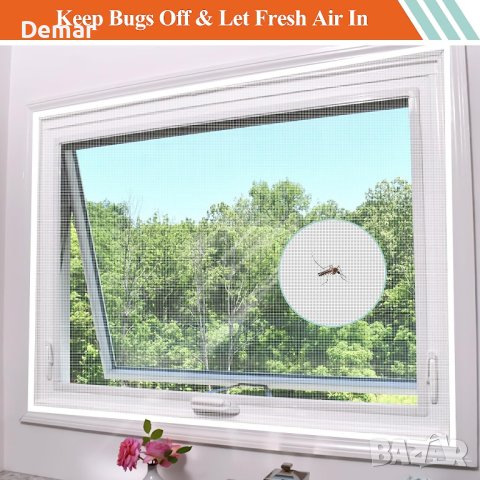 Самозалепваща мрежа / комарник 130 см х 150 см против насекоми, снимка 3 - Други - 41611414