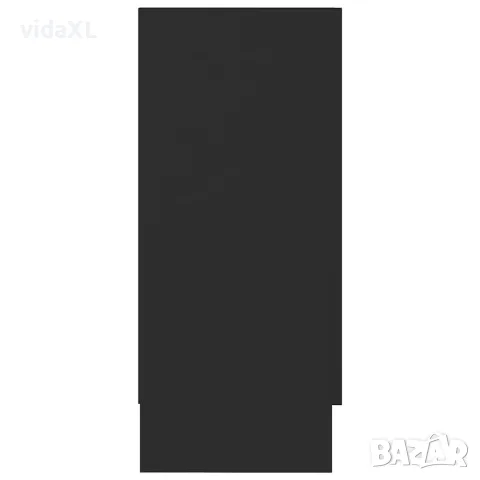 vidaXL Шкаф витрина, черен, 120x30,5x70 см, инженерно дърво, снимка 6 - Бюфети - 56147831