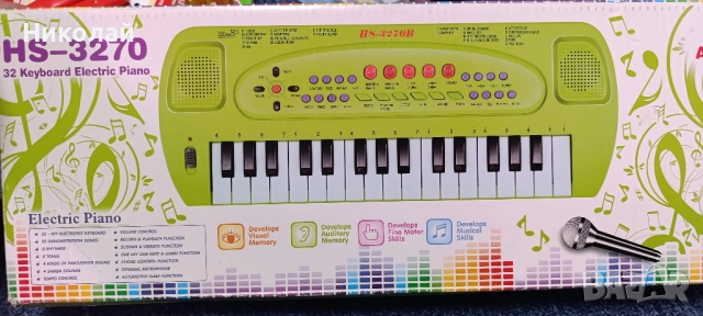 Детска играчка йоника с микрофон, снимка 2 - Електрически играчки - 51724914