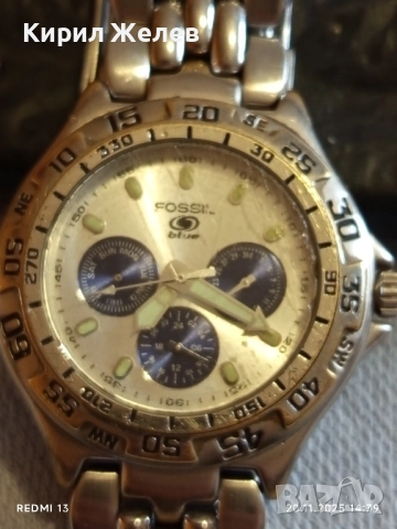 Марков мъжки часовник FOSSIL BLUE много красив стилен дизайн 52239, снимка 2 - Мъжки - 52479817