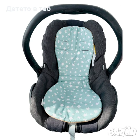 Подложка за столче за кола 0-13 кг, мента звезди, снимка 1