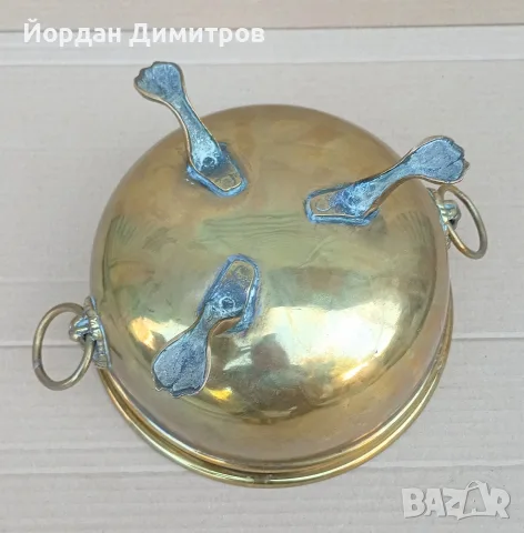 Месингов съд-Англия, снимка 4 - Антикварни и старинни предмети - 56155364