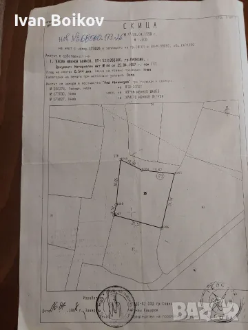 Продавам парцел гр Сопот