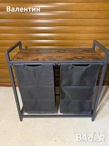 Кош за пране с рафт VASAGLE, снимка 7 - Други стоки за дома - 53452906