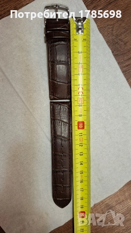Кожена каишка 22мм, снимка 4 - Каишки за часовници - 52594164