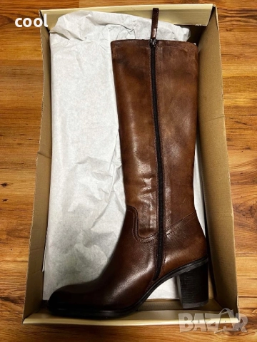 Дамски кожени ботуши Elizabeth Stuart – модел FANTA-G 391, цвят Cognac, размер 38, снимка 2 - Дамски ботуши - 51975110