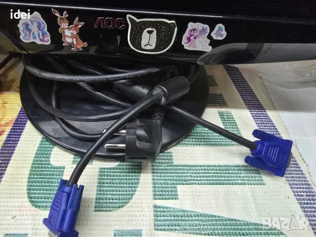 LCD AOC монитор плосък екран, снимка 4 - Монитори - 51036291