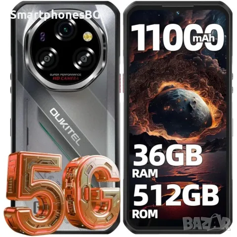 Oukitel WP62 5G 36GB RAM 512GB ROM с IP68 защита