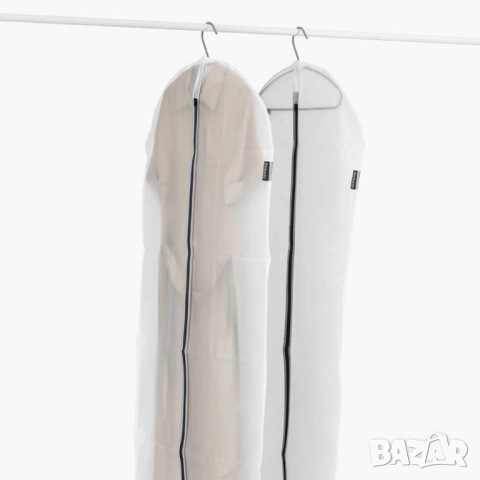 Комплект калъфи за дрехи Brabantia, paзмepи M/L/XL, Transparent/Grey, 2 броя, снимка 8 - Други стоки за дома - 52098710
