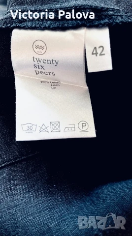 Модерна ленена рокля TWENTY SIX PEERS 100% лен, снимка 11 - Рокли - 50854097
