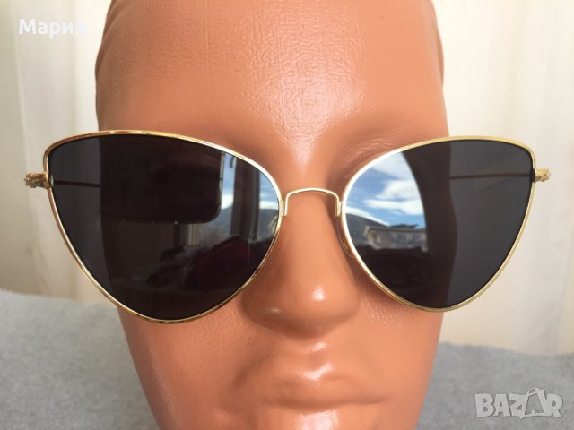 Нови Дамски Слънчеви Очила Модерни Златни Черни Огледални Котешка Форма, снимка 8 - Слънчеви и диоптрични очила - 44446608