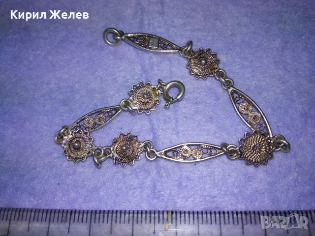 ПОСРЕБРЕНА СТАРИНЕН ФИЛИГРАНЕН СТИЛ ГРИВНА от БЛАГОРОДНА НЕРЪЖДАЕМА СТОМАНА с ПЕЧАТИ 925 - 40104, снимка 13 - Гривни - 42655862