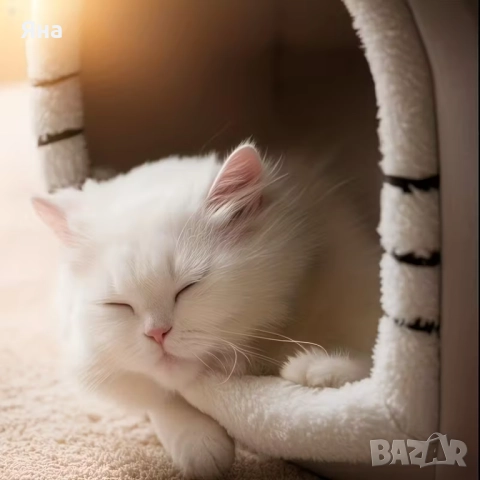 Мека и топла къща за домашни любимци, кучета и котки с двоен покрив, снимка 11 - За котки - 51953851