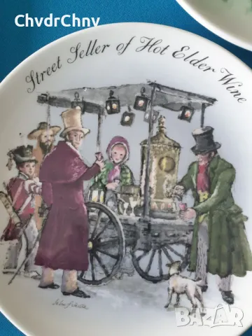 3бр Wedgwood Лондон/английска порцеланова чиния-картина, снимка 2 - Картини - 48118365
