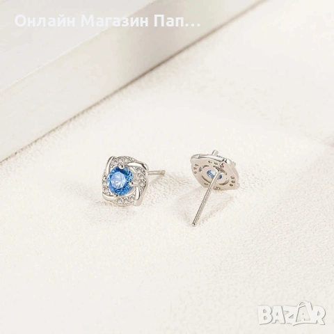 Fanqieliu комплект бижута от сребро 925 с кристали, снимка 6 - Бижутерийни комплекти - 53290789