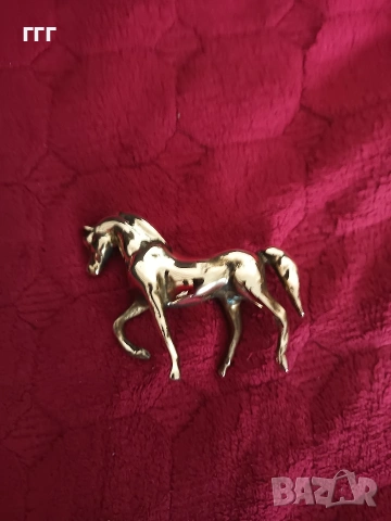 Месингова апликация на кон, снимка 5 - Други ценни предмети - 53845384