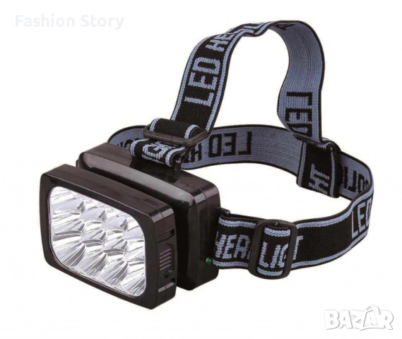 YAJIA Акумулаторна супер ярка 12 LED челна лампа YJ-1837 черна FL109-C