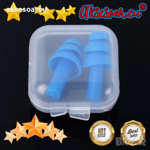 2 тапи за уши Звукоизолация Водоустойчива силиконова защита за плуване Анти-шум Спална тапа за намал, снимка 3 - Водни спортове - 41018460