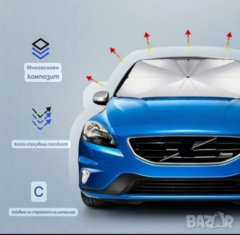 Авто сенник Чадър с калъфка за предно стъкло , снимка 12 - Аксесоари и консумативи - 51546832