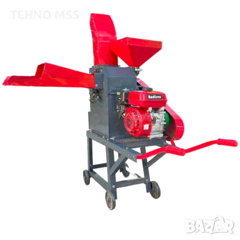 Дробилка за фураж, Фуражомелка с бензинов двигател, 7,5 к.с. (сено, люцерна, пшеница, овес и др.), снимка 9 - Градинска техника - 50218874