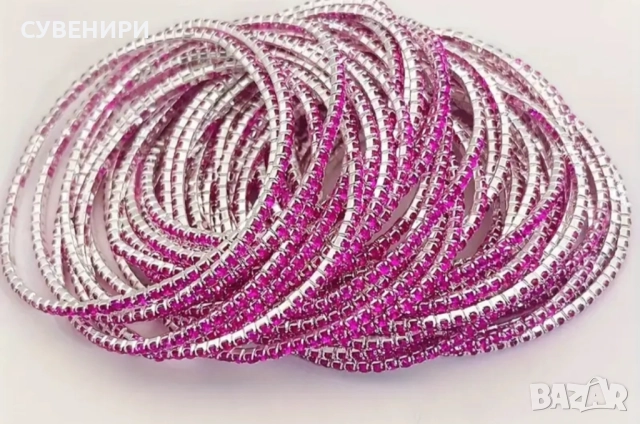 Нежни гривни със синтетичен цирконий , снимка 5 - Гривни - 51918582